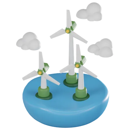 Éolienne  3D Icon