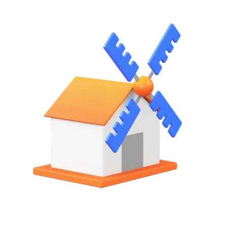 Éolienne  3D Icon