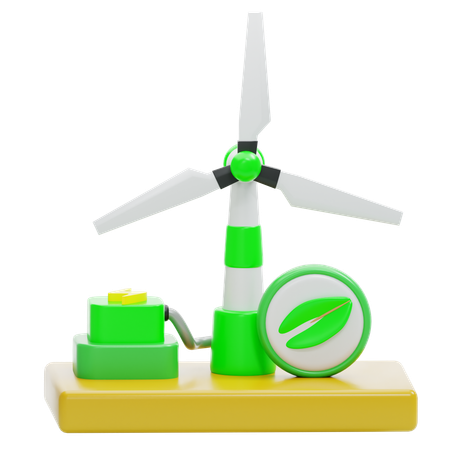 Éoliennes  3D Icon