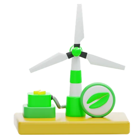 Éoliennes  3D Icon