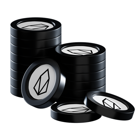 Eos Coin Stacks  3D Icon