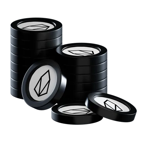 Eos Coin Stacks  3D Icon