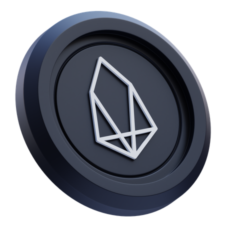 EOS Cryptocurrency  3D Icon