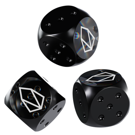 Eos Glass Dice Crypto  3D Icon