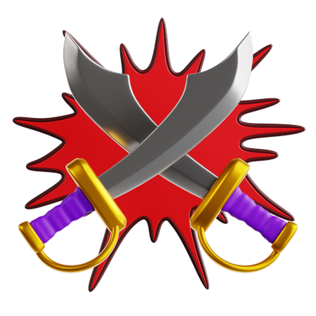 Épée croisée  3D Icon