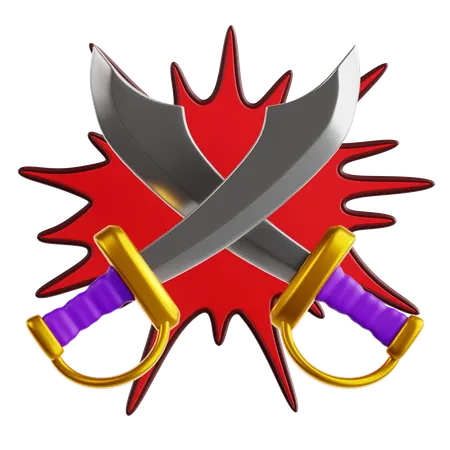 Épée croisée  3D Icon