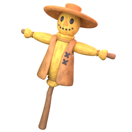 Épouvantail  3D Icon