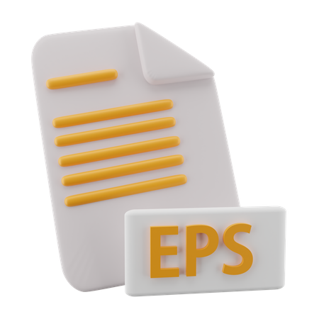 Eps Document  3D Icon