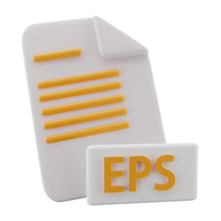 Eps Document  3D Icon