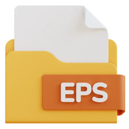 3 D Eps File Extension Folder 3D Icon