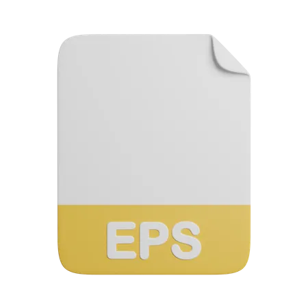 EPS Document File Extension 3D Icon