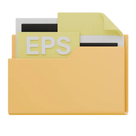 Eps File Folder  3D Icon