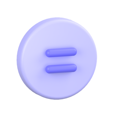 Equal  3D Icon