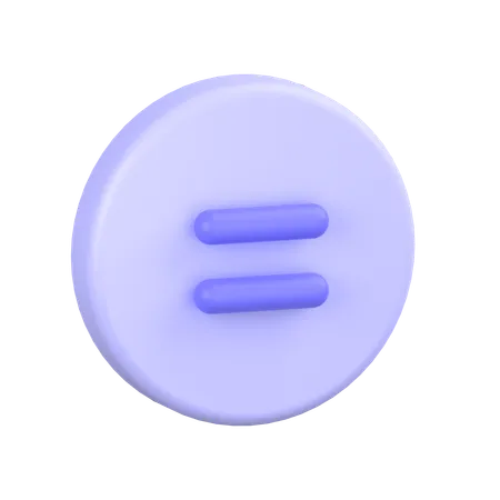 Equal  3D Icon