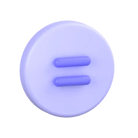 Equal  3D Icon