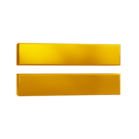Equal Sign  3D Icon