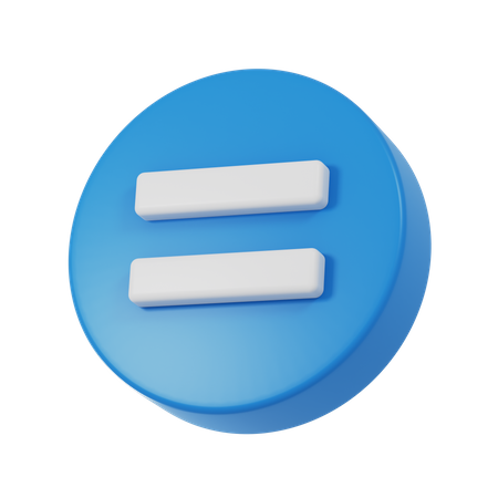 Equal Symbol  3D Icon