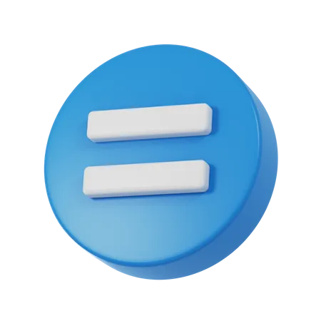 Equal Symbol  3D Icon