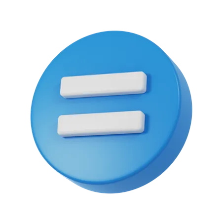 Equal Symbol 3D Icon