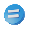 equal symbol 3d logo