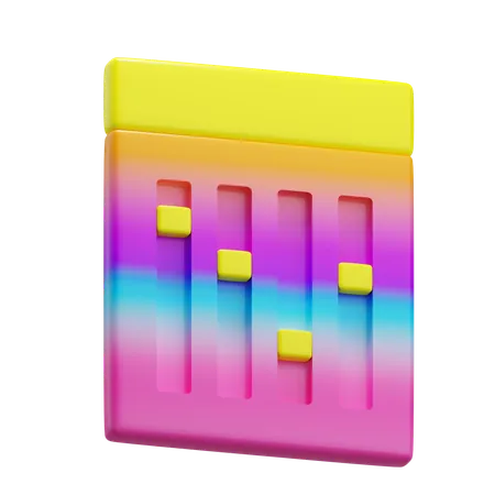 Equalizador de volume  3D Icon