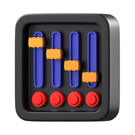 Equalizer-Einstellung  3D Icon