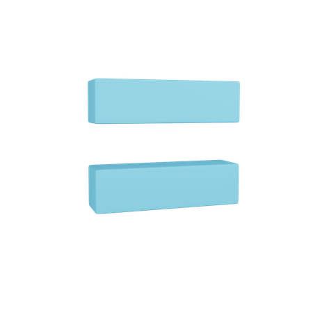 Equals  3D Icon