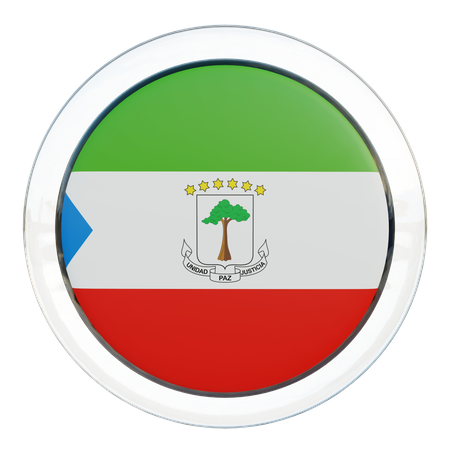 Equatorial Guinea Flag Glass  3D Icon