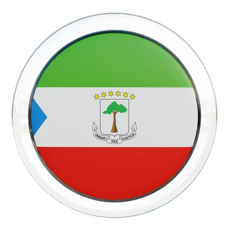 Equatorial Guinea Flag Glass  3D Illustration