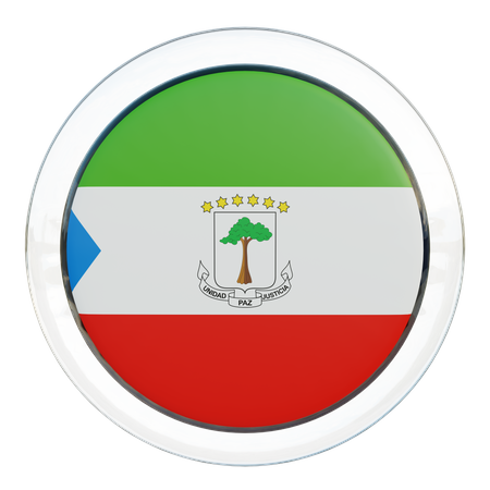 Equatorial Guinea Round Flag  3D Icon