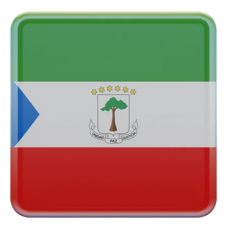 Equatorial Guinea Square Flag  3D Icon