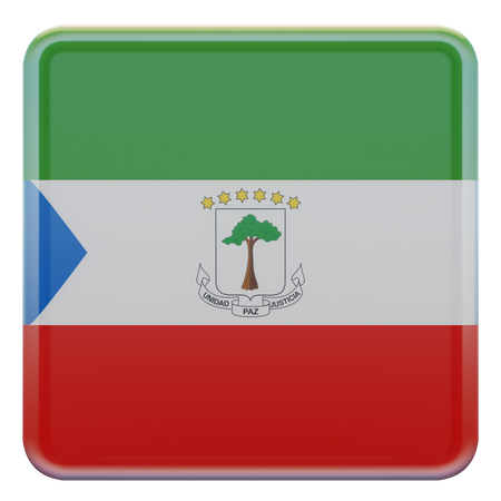 Equatorial Guinea Square Flag  3D Icon
