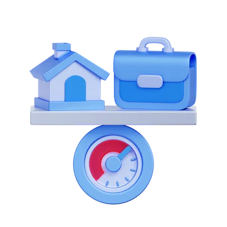 Minuterie d'équilibre entre vie professionnelle et vie privée  3D Icon