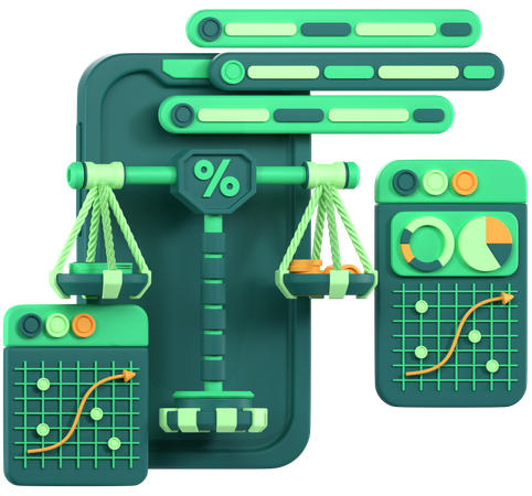 Equilíbrio empresarial  3D Icon