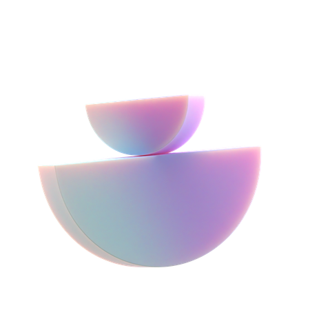 Equilibrio de semicírculos  3D Icon