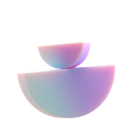 Equilibrio de semicírculos  3D Icon