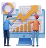 équipe commerciale effectuant une analyse en ligne