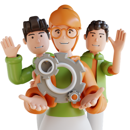 Equipe de Gestão de Negócios  3D Icon