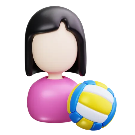 Équipe de volley  3D Icon