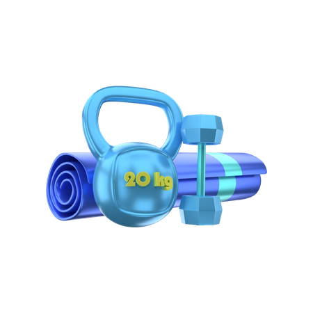 Équipement de gym  3D Illustration