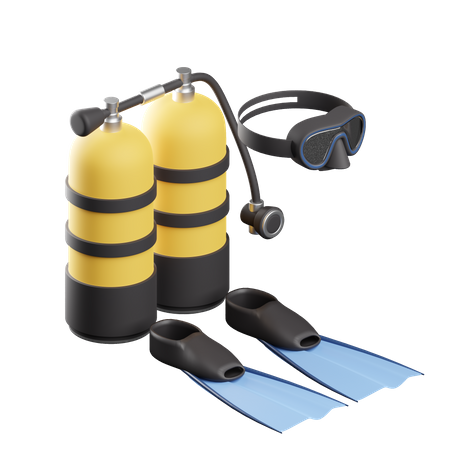 Équipement de plongée sous-marine  3D Icon