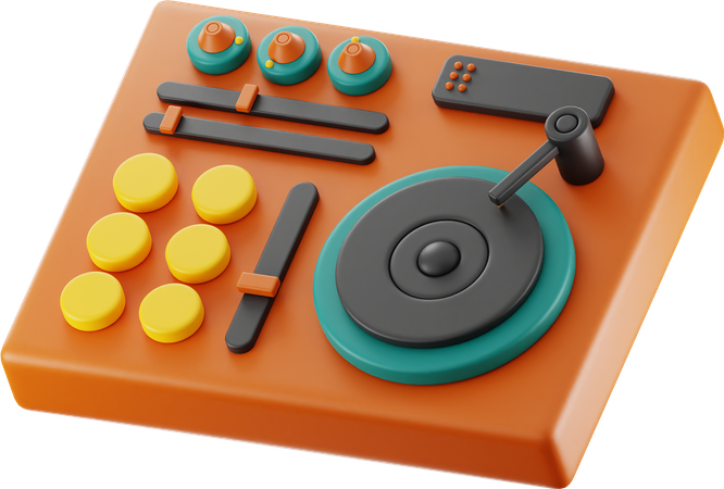Equipo de dj  3D Icon