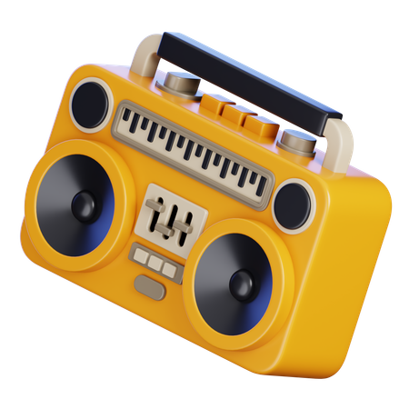 Equipo de música retro  3D Icon