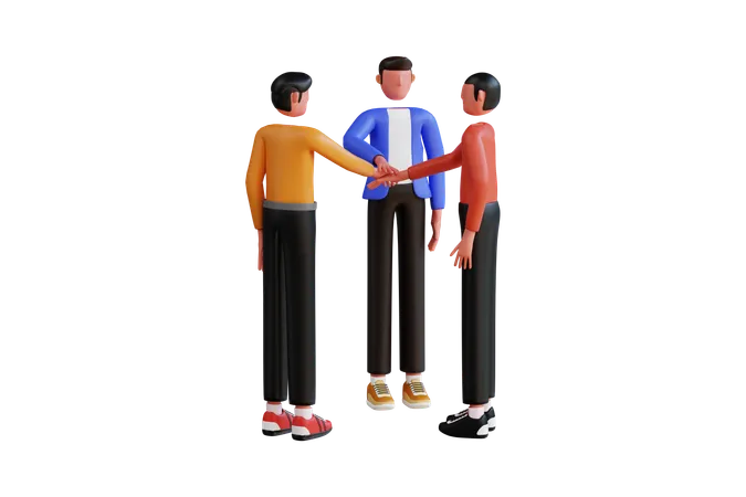 Equipo de negocios exitoso  3D Illustration