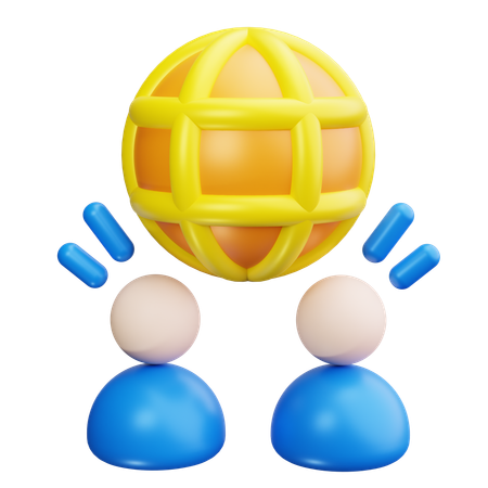 Equipo global  3D Icon