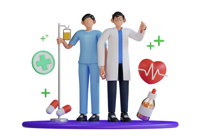 Equipo médico  3D Illustration