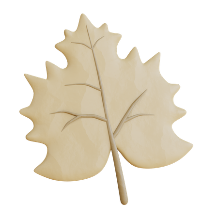 Feuille de chêne d'érable  3D Icon