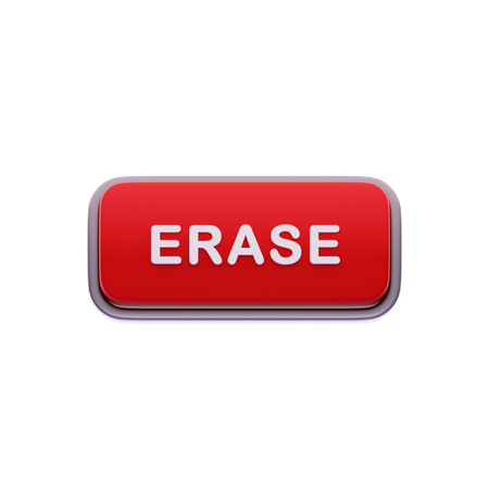 Erase button  3D Icon