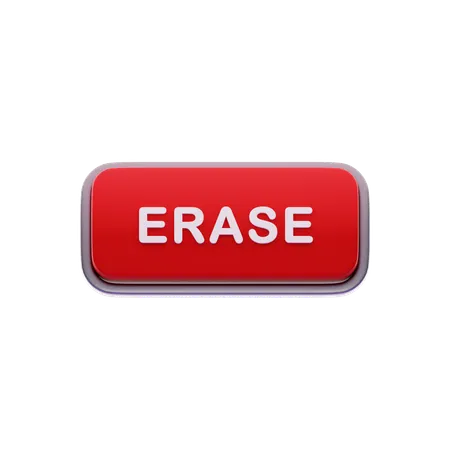Erase button  3D Icon