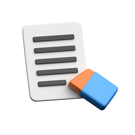 消しゴム  3D Icon